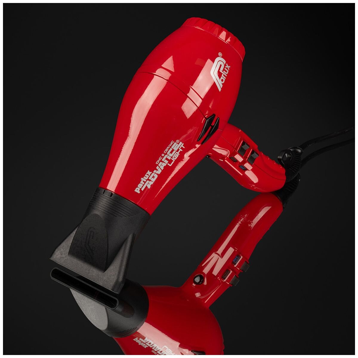 Parlux Advance Light Ionic and Ceramic Hair Dryer 2200W - Red - Ergonomic and Balanced - 150090