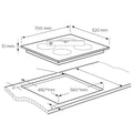 Westinghouse 70cm 4 Zone Induction Cooktop with Hob2Hood - PowerBoost, BoilProtect, Pot Sensors - WHI743BD