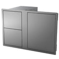 Beefeater Stainless Steel Single Cupboard Door with 2 Drawers - Easy-Glide Drawers - BOC2050SA