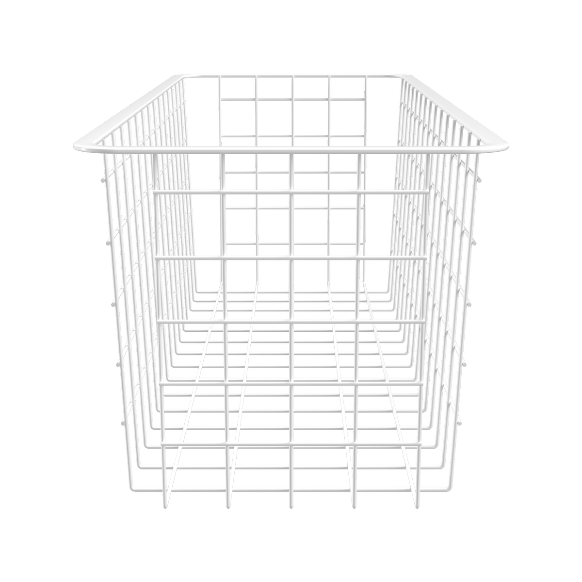Flexi Storage White Wire Basket - 2 Runner - Half Width - Steel - Versatile - SuperSaverAU - view 3