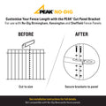 Peak No-Dig Fencing Black Steel Cut Panel Brackets