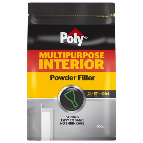Poly 500g Interior Powder Filler - 500g White Plaster - Non Shrink - SuperSaverAU - view 1