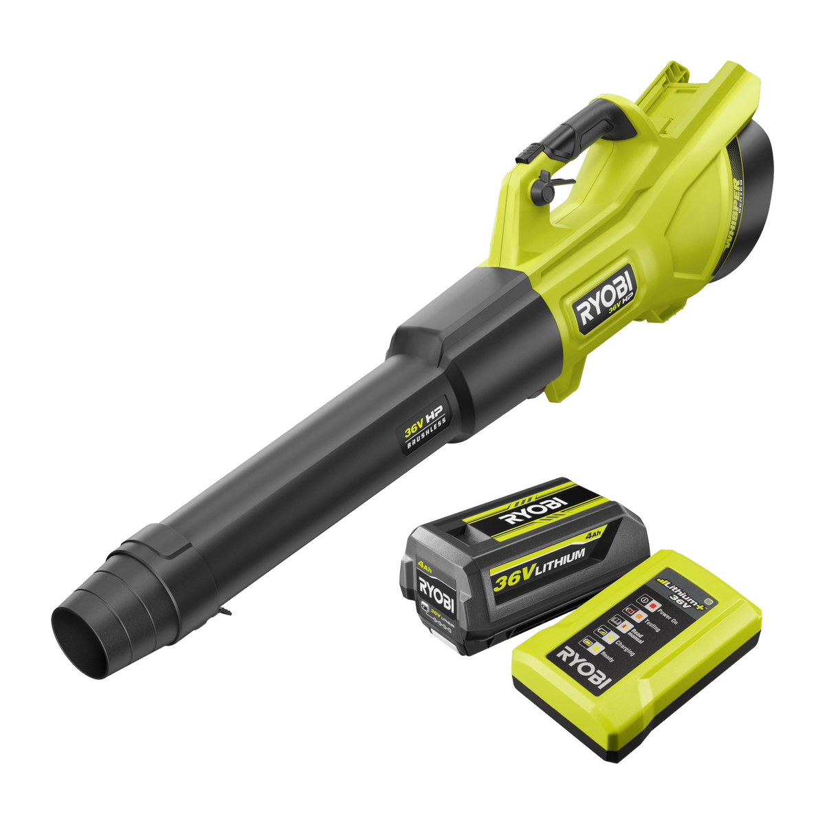 Ryobi 36V HP Brushless Jet Blower 600CFM 4.0Ah Kit - Efficient Leaf Removal - SuperSaverAU - view 1