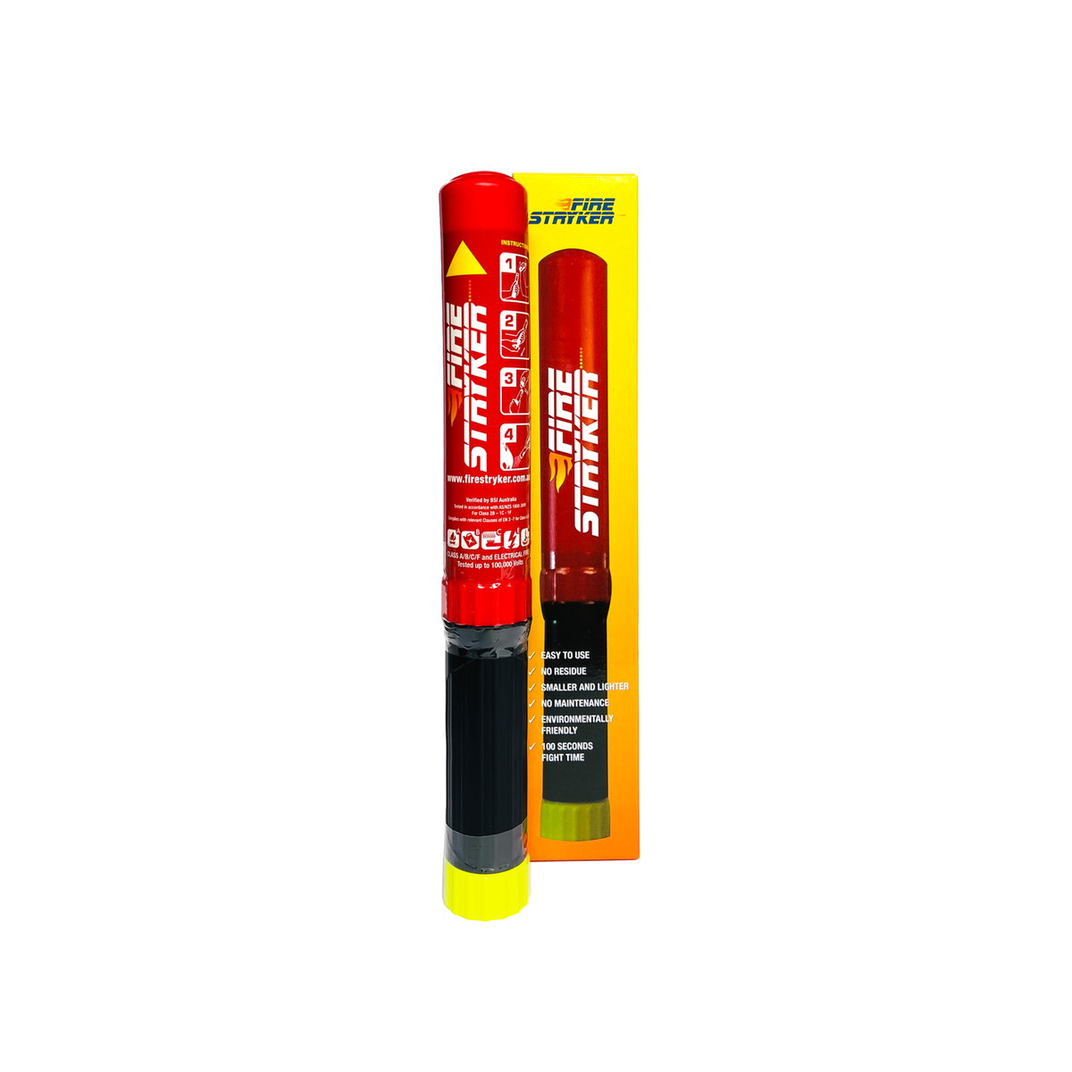 Firestryker Fire Suppressant 100 Second Discharge Time - 1 Pack - 60mm x 335mm - Lightweight - Wall Mountable - SuperSaverAU - view 3