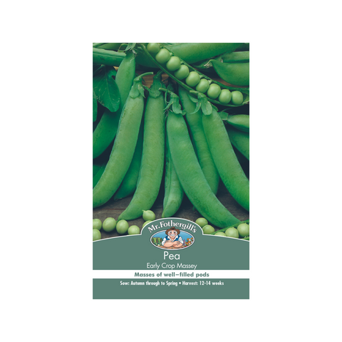Mr Fothergill Pea Seeds - Early Crop Massey - 110mm - Green - Sweet Flavor - SuperSaverAU - view 1