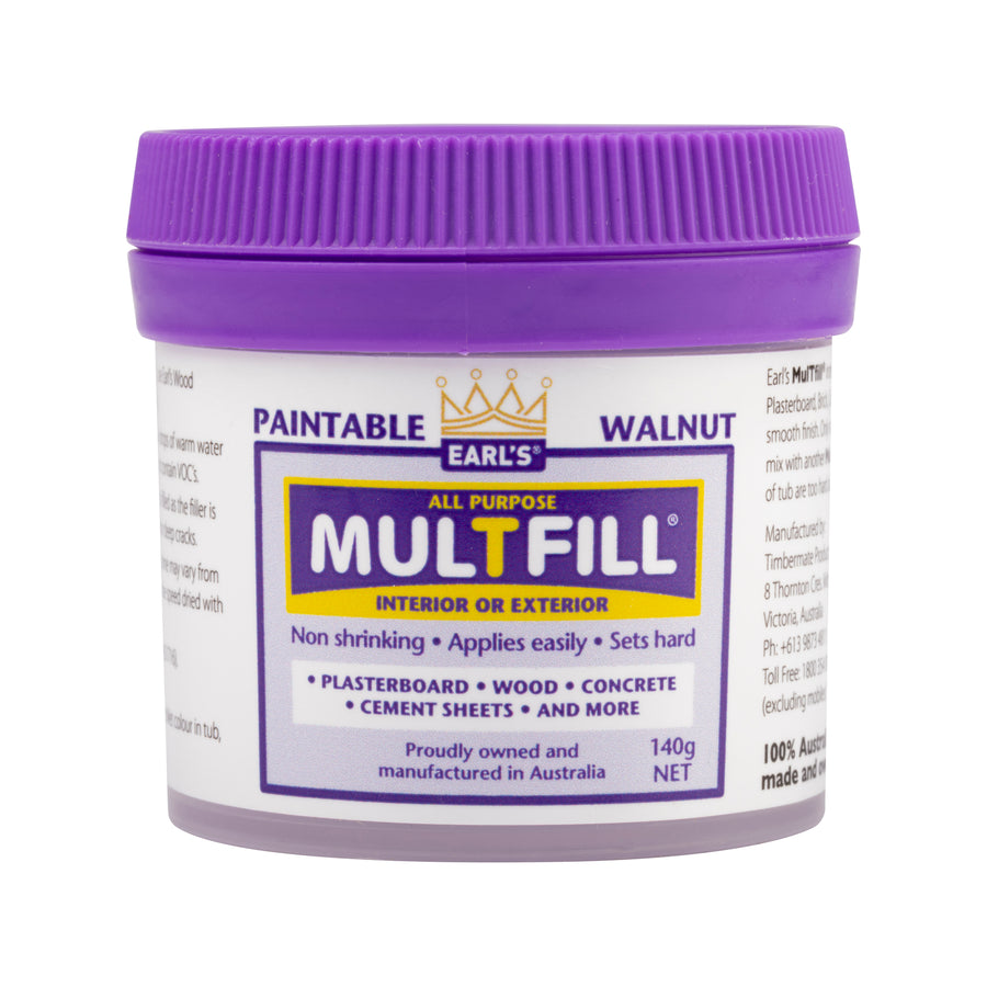 Earl's MulTfill Ready To Use Filler 140g Walnut Water Based