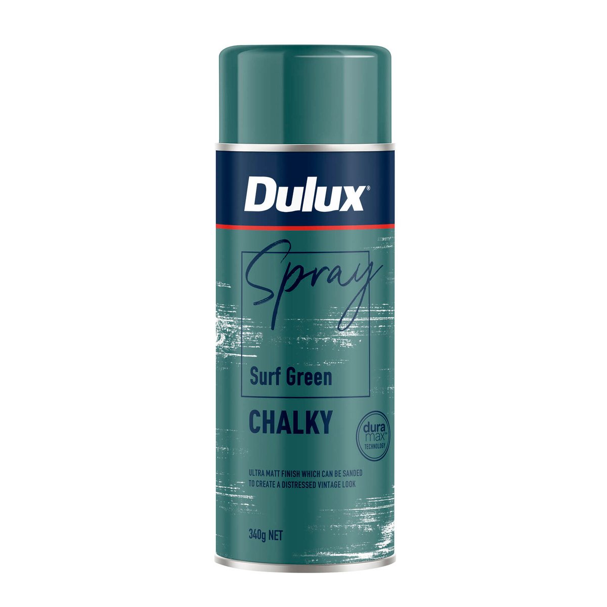 Dulux Spray Paint Chalky 340g 0.34L Surf Green - Fast Drying, Self-Priming - SuperSaverAU - view 1
