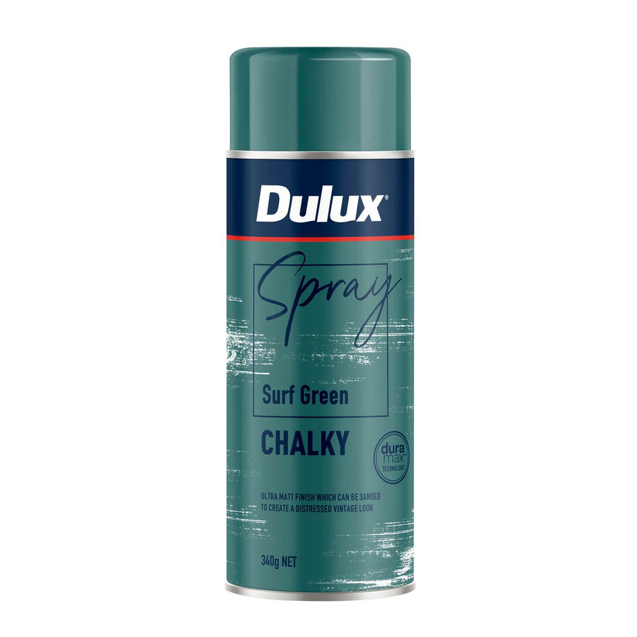 Dulux Spray Paint Chalky 340g 0.34L Surf Green - Fast Drying, Self-Priming - SuperSaverAU - view 1