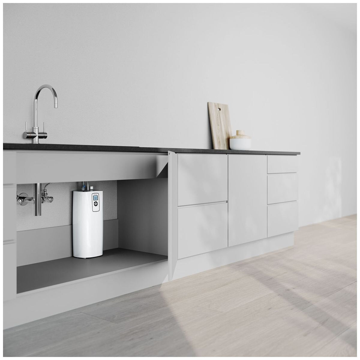 Stiebel Eltron Hot 2.6 Premium boiling water tank with 3-in-1 chrome tap - 6 star water rating - 207997