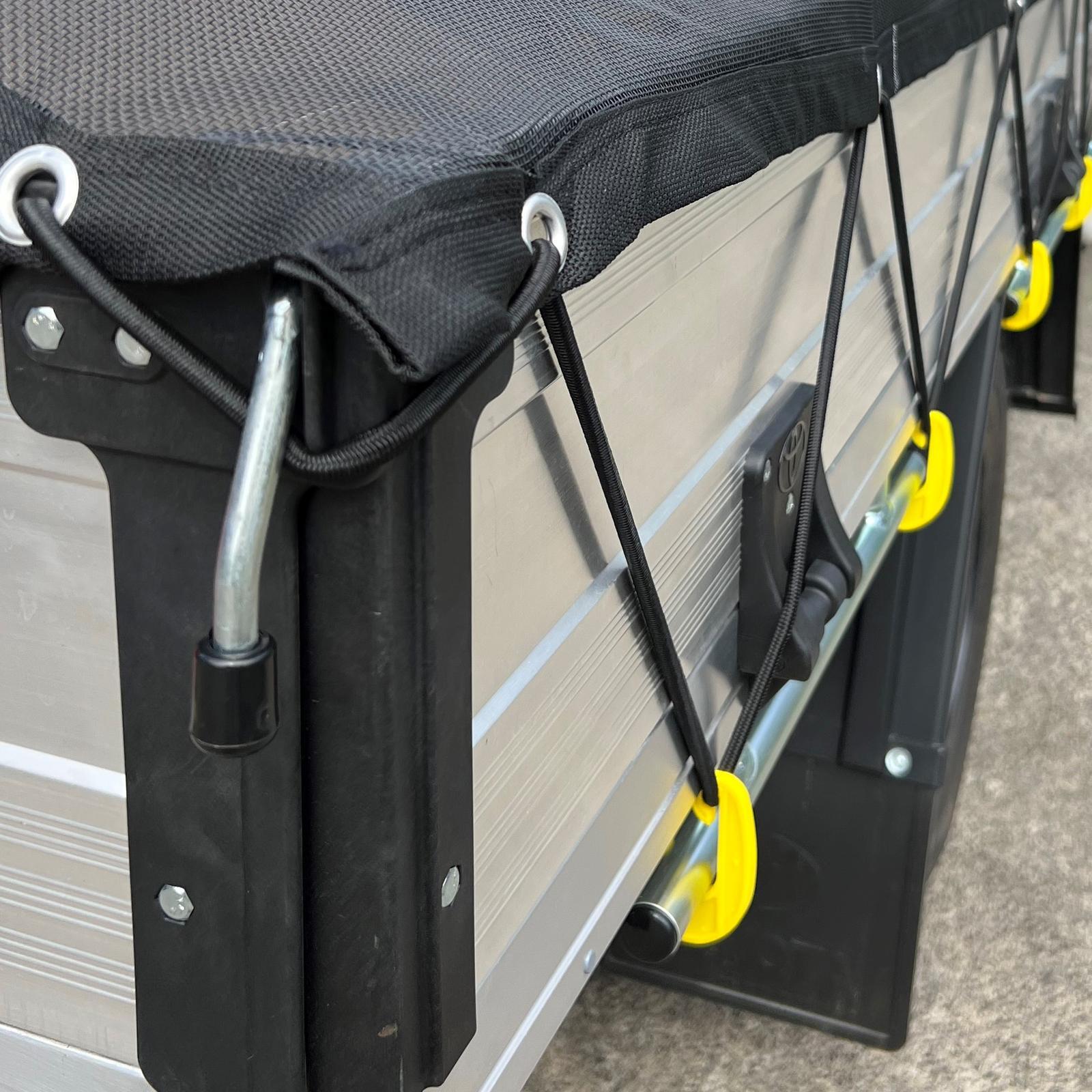 Lion 2 x 2.5m Heavy Duty Meshtech Cargo Net, Black, UV Coated Polyester, Suits Single Cab Ute or 8x6 Trailer