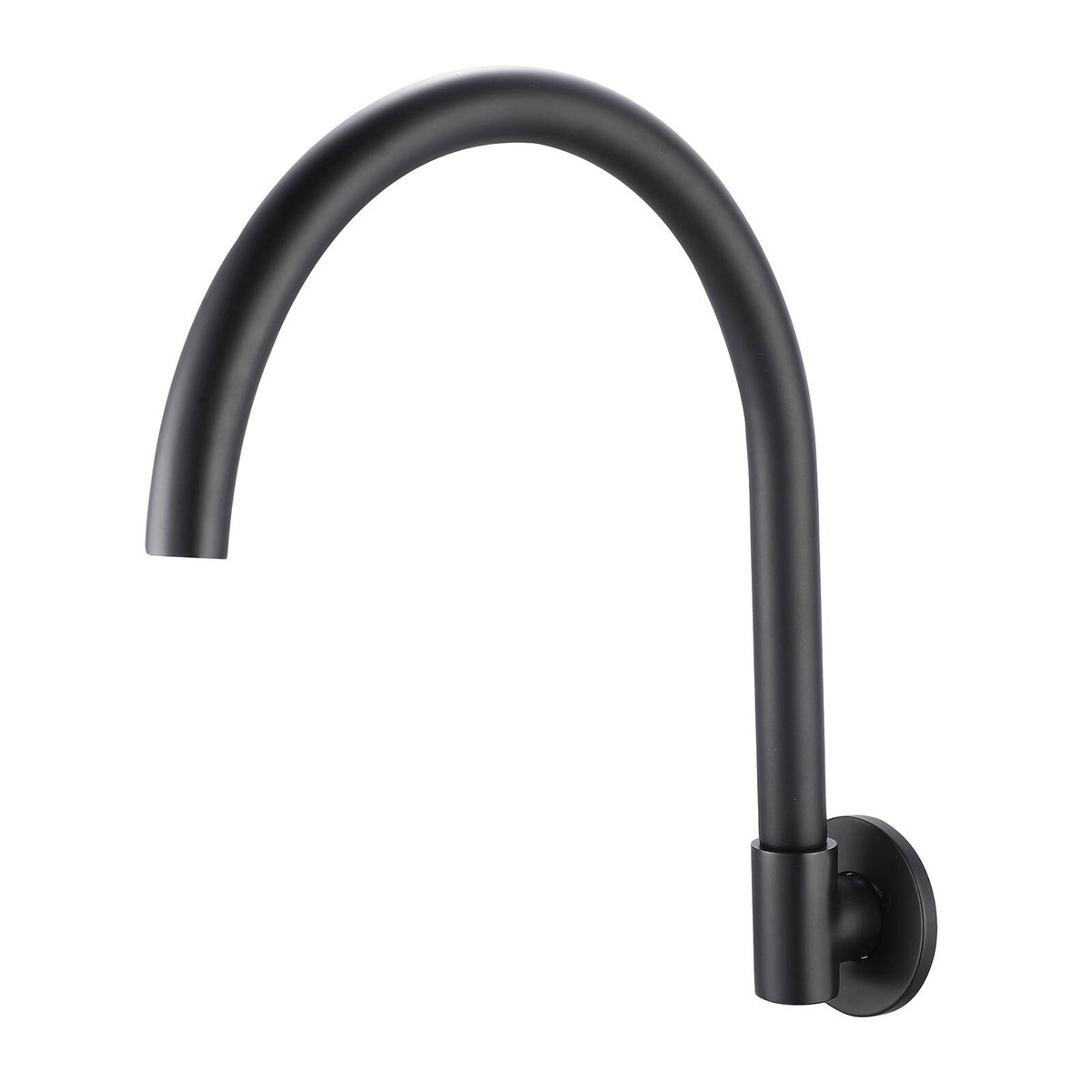 Shaw Mason 250mm Black Matte Swivel Wall Mounted Spout - 180° Swivel - SuperSaverAU - view 1