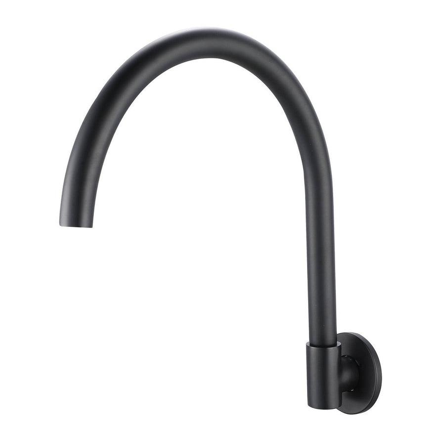 Shaw Mason 250mm Black Matte Swivel Wall Mounted Spout - 180° Swivel - SuperSaverAU - view 1