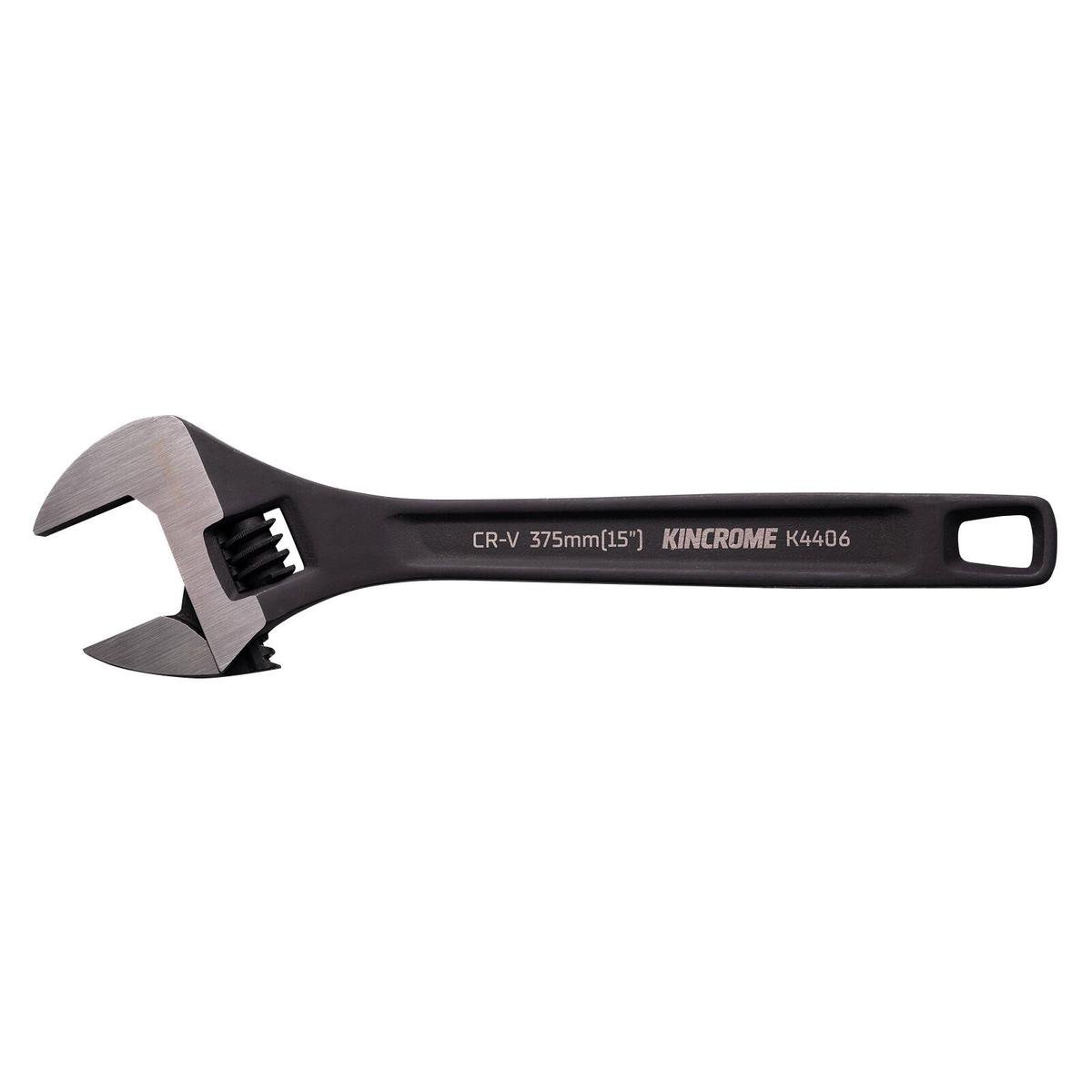 Kincrome Adjustable Wrench 375mm 15 - Chrome Vanadium Steel - 43mm Jaw Opening - Corrosion Resistant - SuperSaverAU - view 1