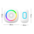Arlec White 200m Wireless Dual Plug-in RGB Door Chime With Push Button DCAP02-2