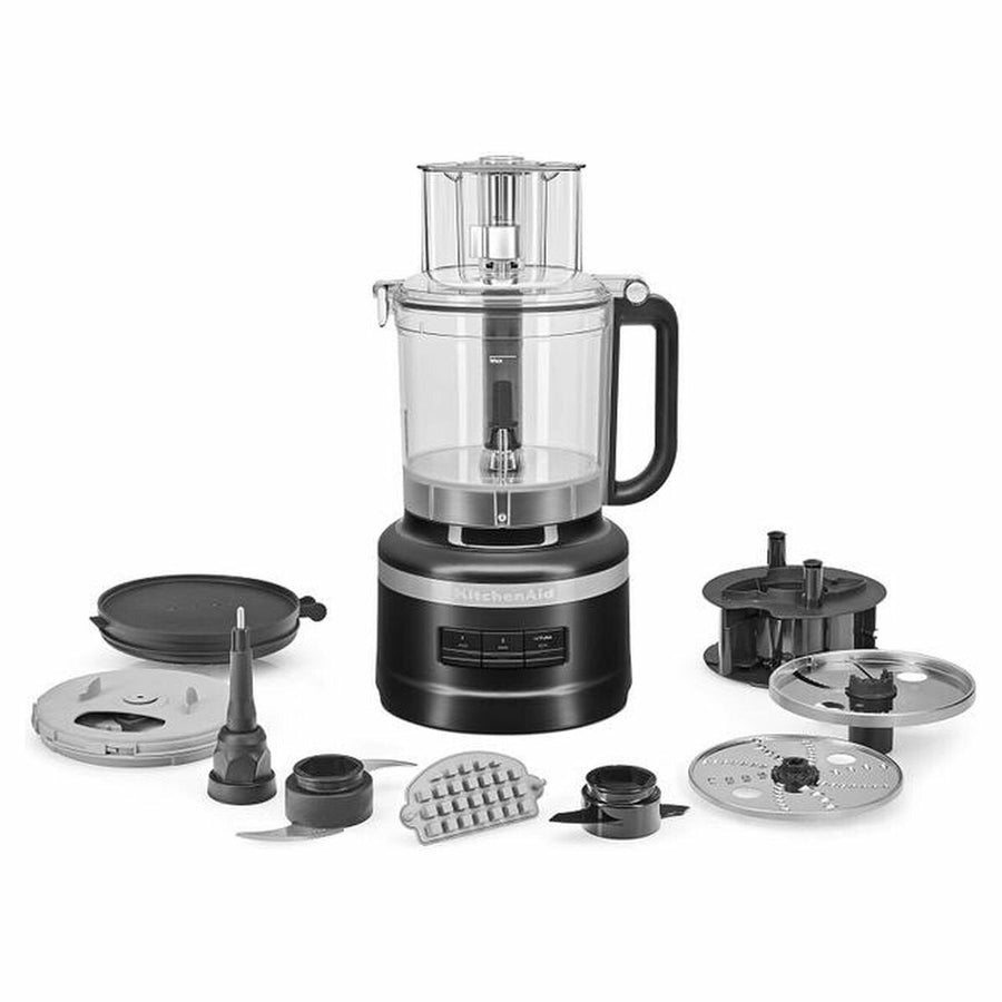 KitchenAid 13 Cup Food Processor - 400W Motor, Dicing Kit, Slicing Disc, Matte Black - 5KFP1319ABM