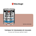 White Knight Rust Guard 1L Neutral Gloss Epoxy Enamel Paint, Solvent-Based, One-Step for Metal Surfaces