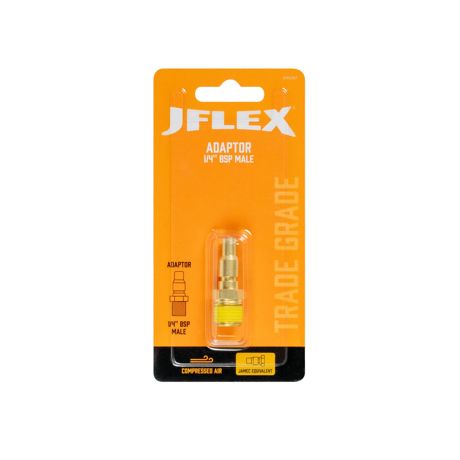 JFLEX 1/4" BSP Male Brass Adaptor to Suit Jamec Twin Button