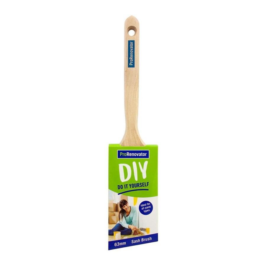Pro Renovator Trim Paint Brush 63mm Synthetic Filament Smooth Finish - SuperSaverAU - view 1