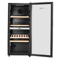 LeCavist 105 Bottle Dual Zone Wine Cabinet - Black - Triple-Layer Glass Door - LEK1052ZPV