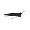 Flexi Storage Double Slot Bracket 220mm Steel Black 40kg Capacity - SuperSaverAU - view 4