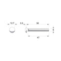 Zenith M6 x 50mm Hot Dip Galvanised Cup Head Bolts Nuts 25 Pack - SuperSaverAU - view 4