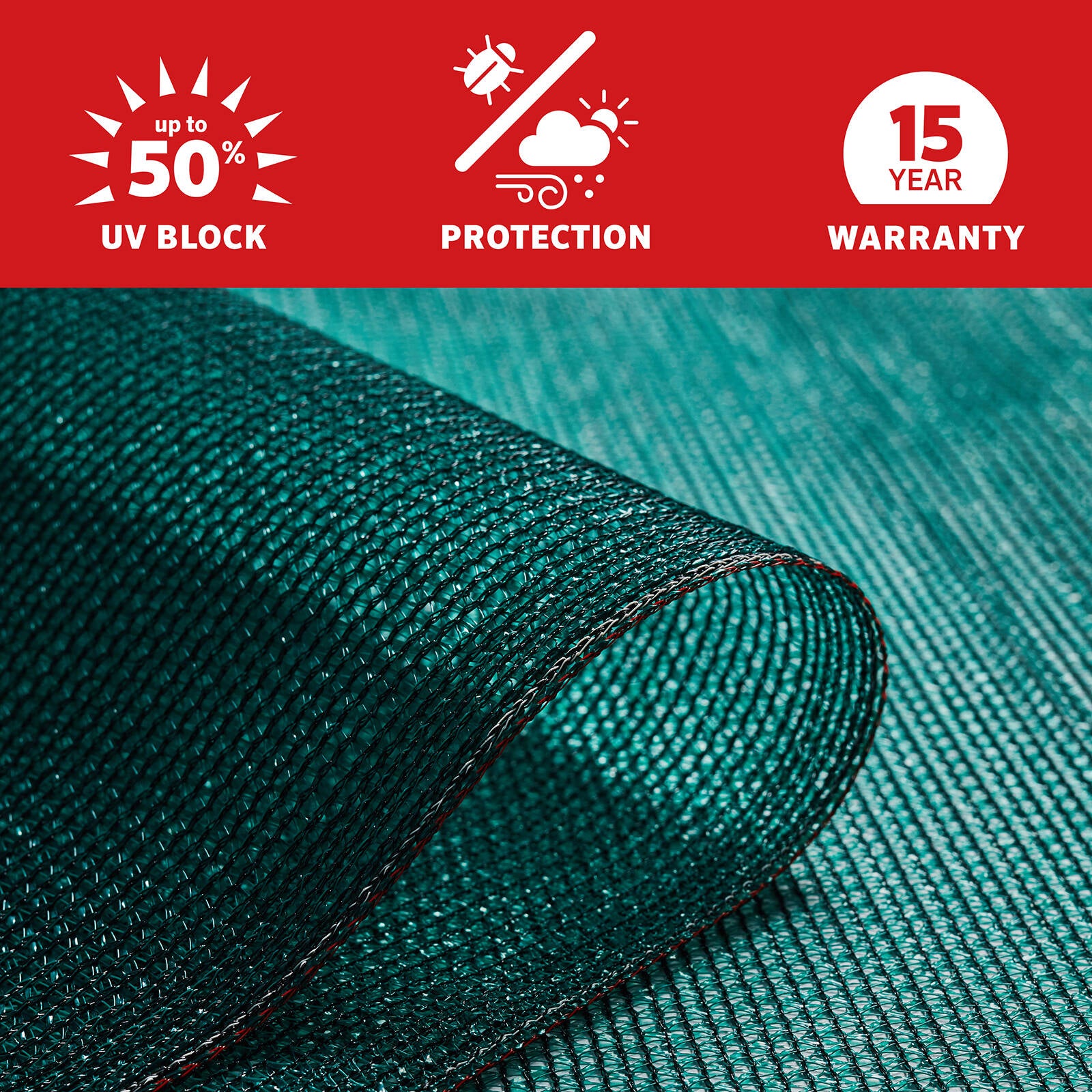 Coolaroo 1.83 x 6m Rainforest Garden Shade Cloth 50% UV Block