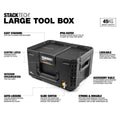 Toughbuilt Stacktech Large Tool Box - 410mm x 300mm x 530mm - Durable Storage - SuperSaverAU - view 5