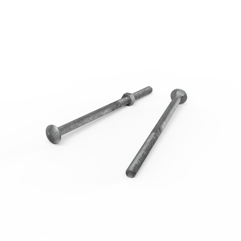 Zenith M10 x 200mm Hot Dip Galvanised Cup Head Bolts Nuts Each - SuperSaverAU - view 1