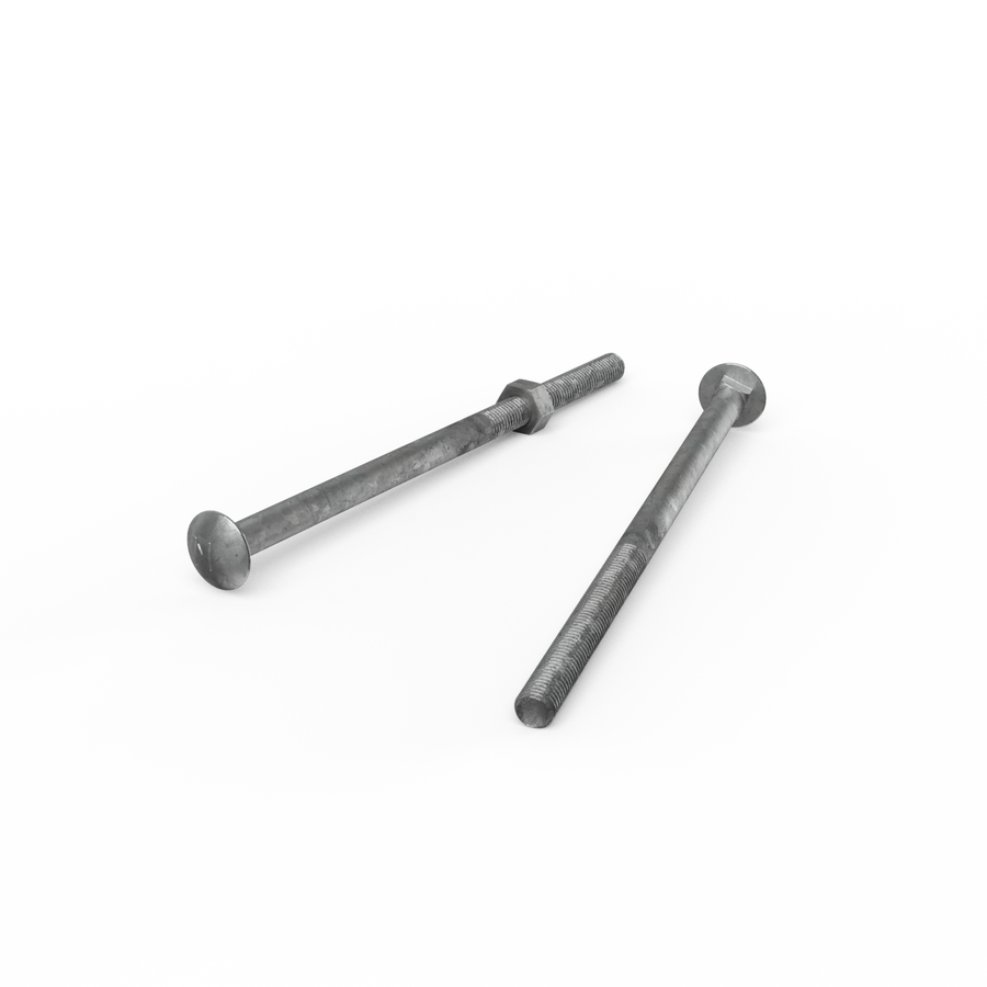Zenith M10 x 200mm Hot Dip Galvanised Cup Head Bolts Nuts Each - SuperSaverAU - view 1
