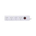 Click White 4 Outlet Powerboard With Master Switch - SuperSaverAU - view 1
