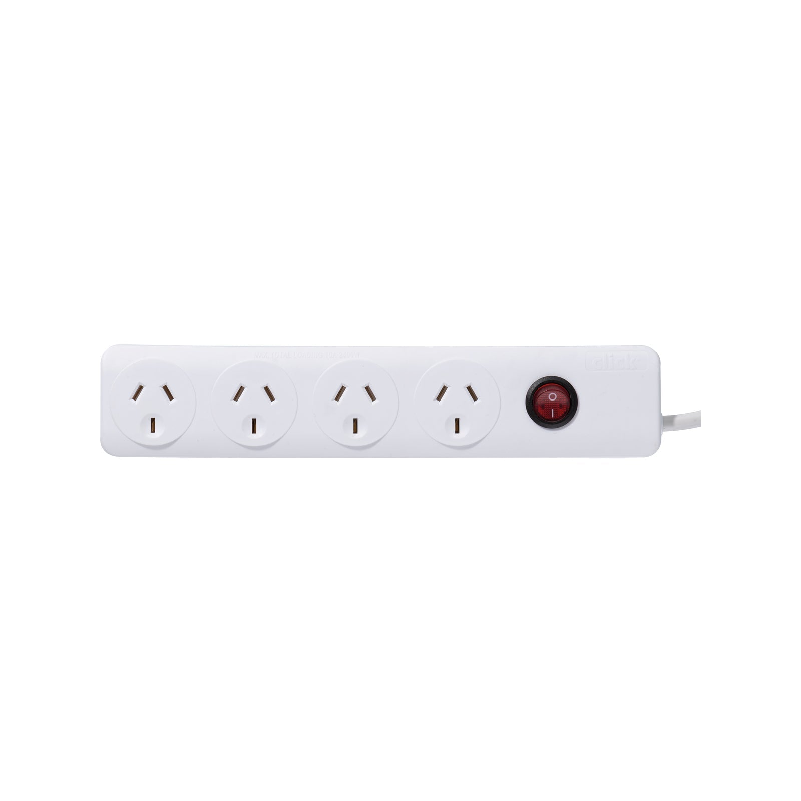 Click White 4 Outlet Powerboard With Master Switch - SuperSaverAU - view 1