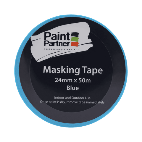 Paint Partner Blue 14 Day Masking Tape 24mm x 50m, UV Resistant Paper