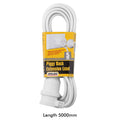Arlec 5m Piggyback Extension Lead, 10A 2400W, Double Outlet, Indoor/Outdoor, White
