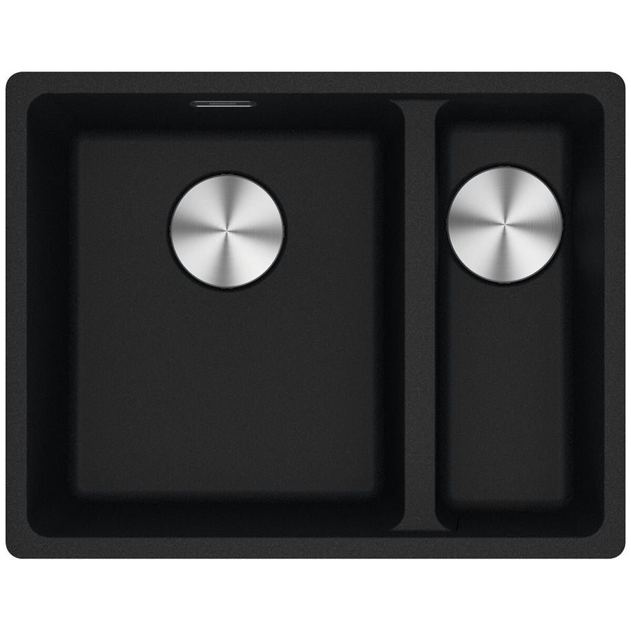 Franke Maris right 1 and 1/2 bowl undermount sink - Onyx Fragranite - MRG160SBRON-B