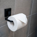 Fusion-Loc 13kg Suction Toilet Roll Holder - Matte Black Powder Coated Steel