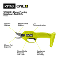 Ryobi Bypass Pruning Secateurs - 25mm - High-Quality Blades - Lightweight - SuperSaverAU - view 2