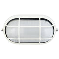 Arlec White Oval Caged Bunker Light - 1 x 60W E27 - Weather Resistant - SuperSaverAU - view 3