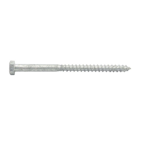 Zenith M8 x 120mm Hot Dipped Galvanised Hex Head Coach Screw Each - SuperSaverAU - view 1