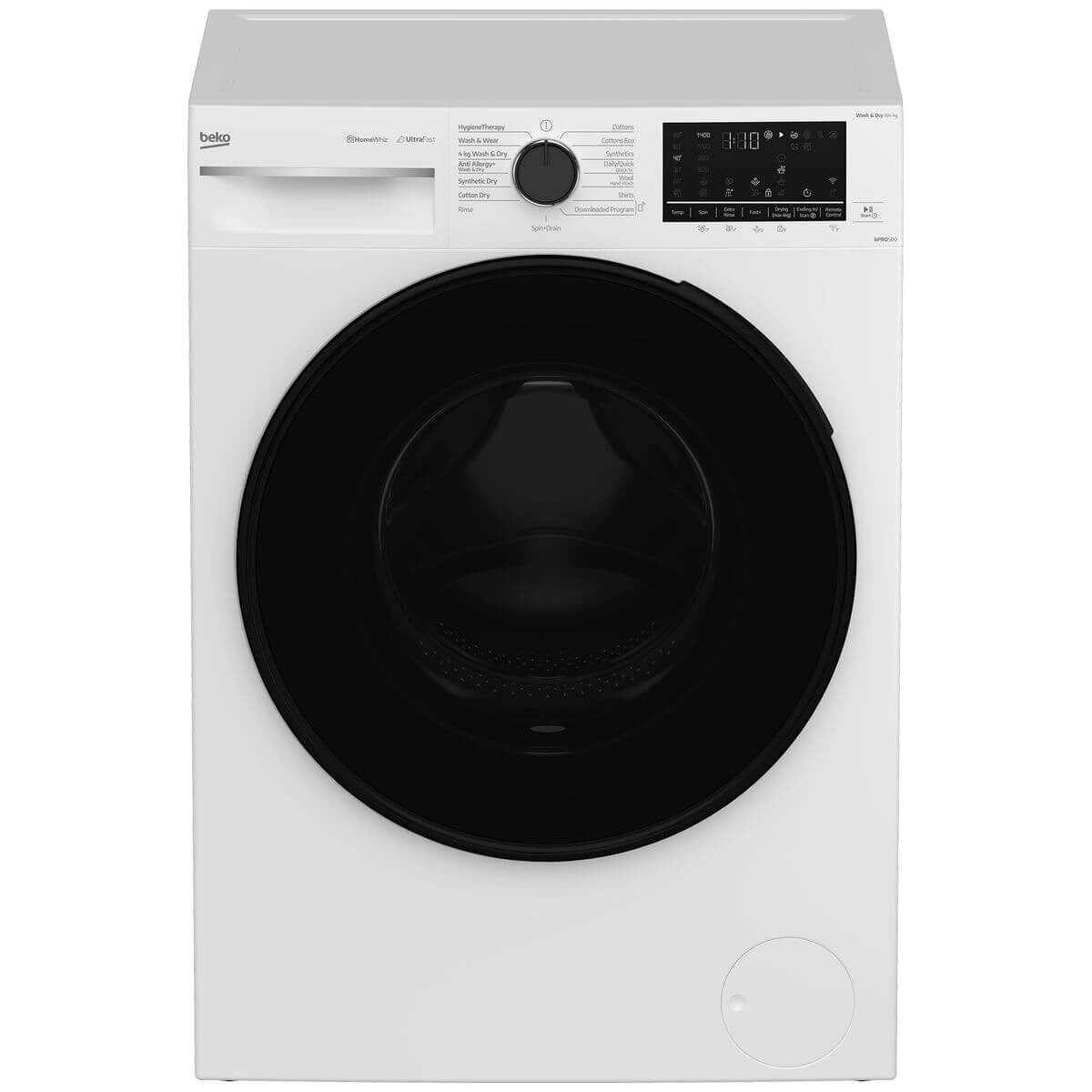 Beko 8kg/4kg UltraFast Washer Dryer Combo - Wi-Fi HomeWhiz, 15 Programs - BWDB8420W1