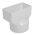 Icon Plastics Downpipe Adaptor - 100 x 50 To 80mm - PVC - White - SuperSaverAU - view 1