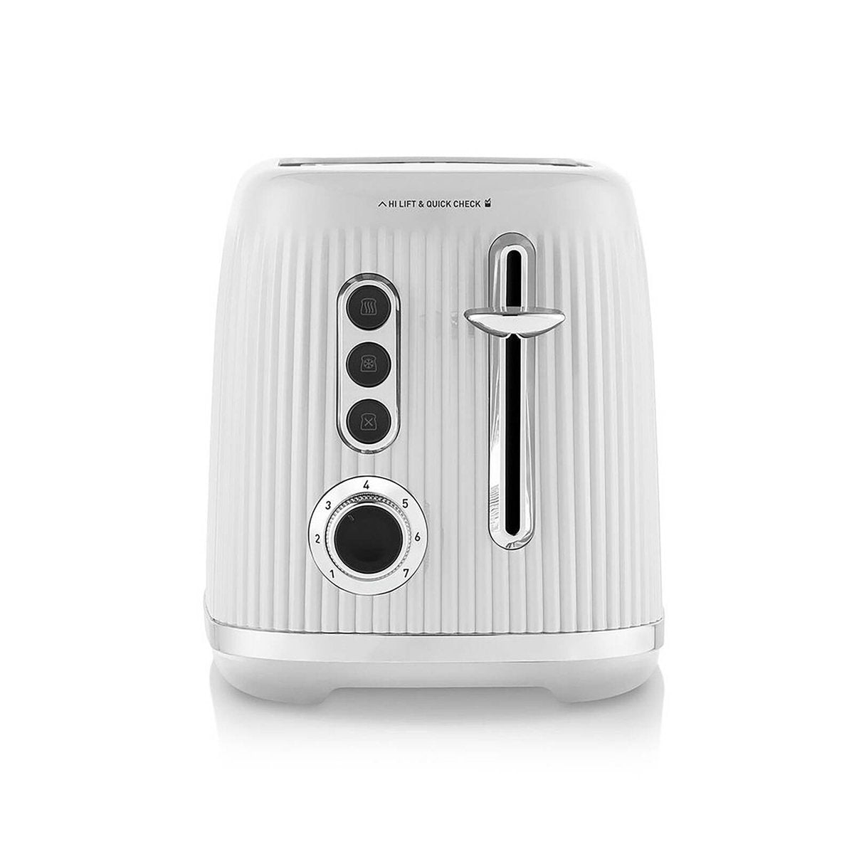 Sunbeam White Brightside 2 Slice Toaster - 327mm x 225mm x 206mm - Even Toasting - SuperSaverAU - view 2