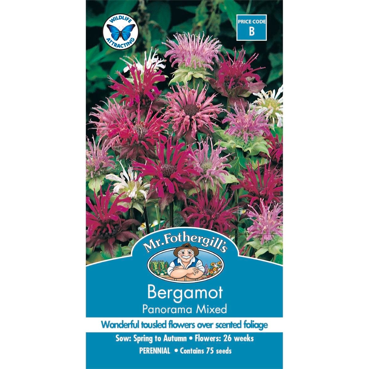 Mr Fothergill Bergamot Panorama Mix Seeds - 75mm - Aromatic - Easy Grow - SuperSaverAU - view 1