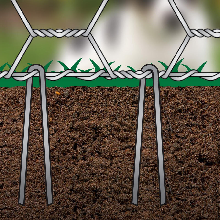 Jack Wire Mesh Fence Ground Anchors 20 Pack Galvanised