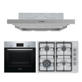 Bosch 60cm Cooking Pack - 66L Electric Oven, 4 Burner Gas Cooktop, Slideout Rangehood - BSHCOOKPACK2