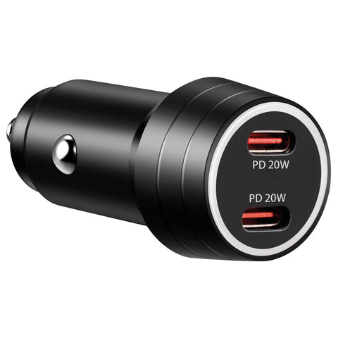 Antsig 40W 2-Port USB-C Car Charger with Power Delivery - Metal APCC36WCC