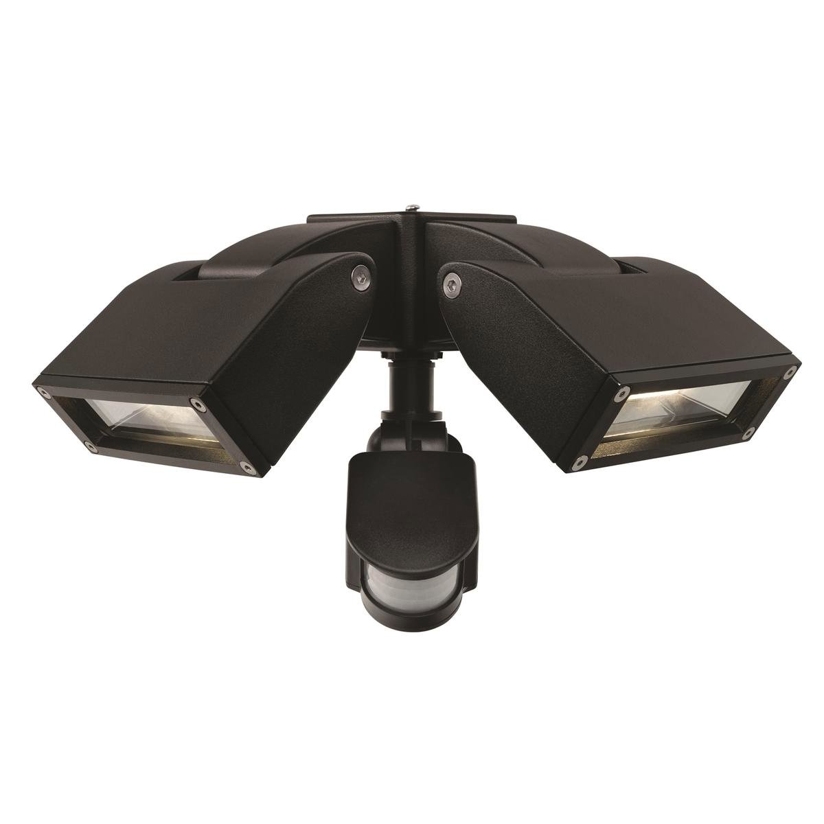 Brilliant 24W Black LED Nighthawk Sensor Flood Light - 400mm x 350mm - SuperSaverAU - view 1