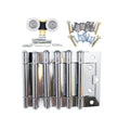 Cowdroy Folding Door Track System - 2140mm H x 600mm W - Chrome - 2 Leaf Pack - SuperSaverAU - view 3
