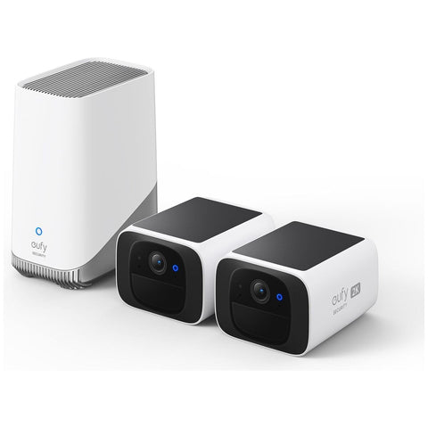 Eufy Security S220 SoloCam 2 Camera Kit - 2K Video, Solar Charging, IP67 Weatherproof, White - E8134C21