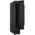Cantina 7 Bottle Single Zone Wine Cabinet - Black, Slim Double-Glazed Glass Door, 20L - CCWIS7B