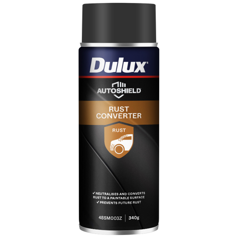 Dulux Autoshield Rust Converter Spray Paint 340g - 65mm x 210mm - Black - SuperSaverAU - view 1